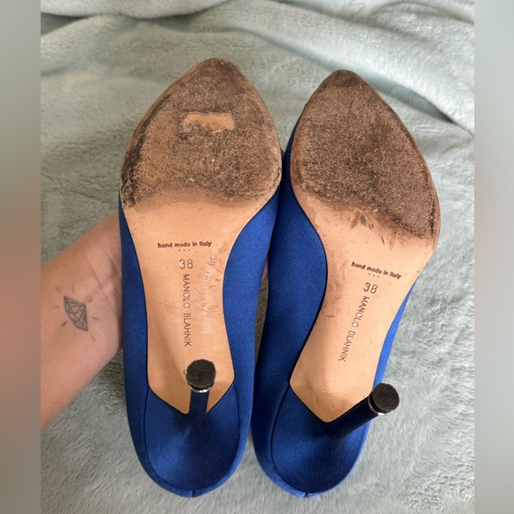 Manolo blahnik Hangisi blue size 38 - Picture 12 of 12